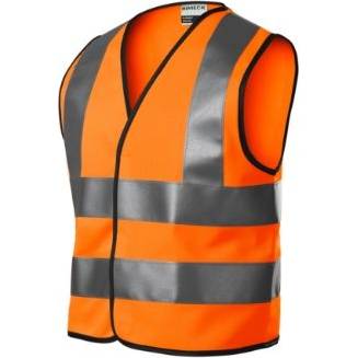 9V4 HV Bright Bezpečnostní vesta dětská fluorescenční oranžová 104 - 128 cm/4 - 6 let