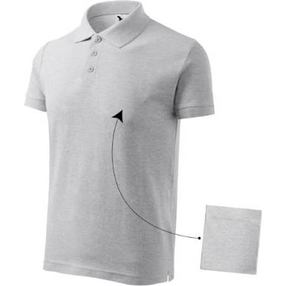 212 Cotton Polokošile pánská světle šedý melír S