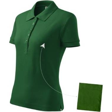 213 Cotton Polokošile dámská lahvově zelená S