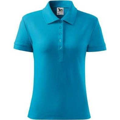 213 Cotton Polokošile dámská tyrkysová XS