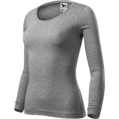 169 Fit-T LS Triko dámské tmavě šedý melír XS