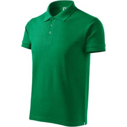 215 Cotton Heavy Polokošile pánská středně zelená S