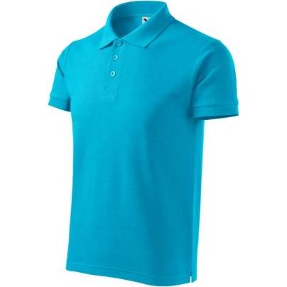 215 Cotton Heavy Polokošile pánská tyrkysová S