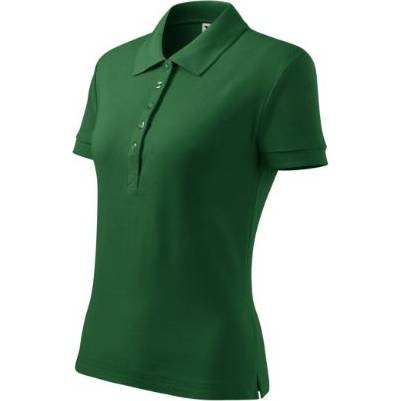 216 Cotton Heavy Polokošile dámská lahvově zelená XS