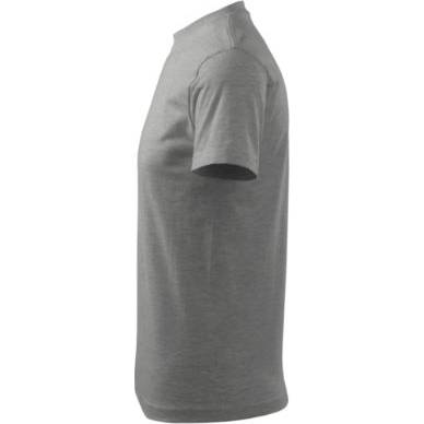 101 Classic Tričko unisex tmavě šedý melír S