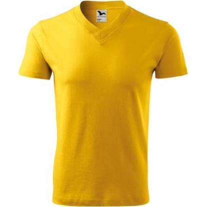 102 V-neck Tričko unisex žlutá S