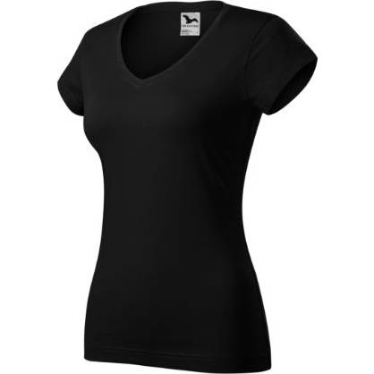 162 Fit V-neck Tričko dámské černá XS
