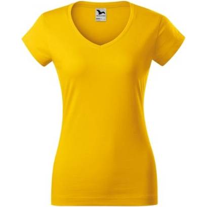 162 Fit V-neck Tričko dámské žlutá XS