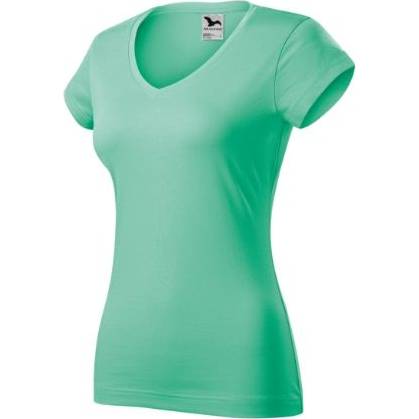 162 Fit V-neck Tričko dámské mátová XS