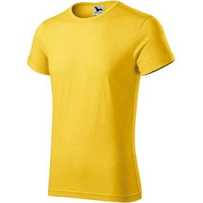 163 Fusion Tričko pánské žlutý melír S