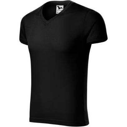 146 Slim Fit V-neck Tričko pánské černá S