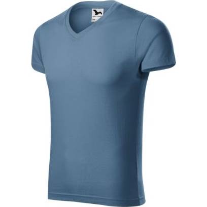 146 Slim Fit V-neck Tričko pánské denim S