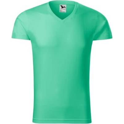 146 Slim Fit V-neck Tričko pánské mátová S