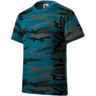 149 Camouflage Tričko dětské camouflage petrol 158 cm/12 let
