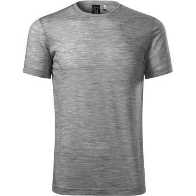 157 Merino Rise Tričko pánské tmavě šedý melír S