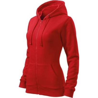 411 Trendy Zipper Mikina dámská červená XS