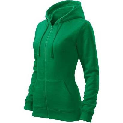 411 Trendy Zipper Mikina dámská středně zelená XS