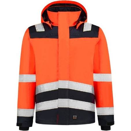 T51 Midi Parka High Vis Bicolor Pracovní bunda unisex fluorescenční oranžová M