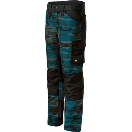 W09 Vertex Camo Pracovní kalhoty pánské camouflage petrol 56