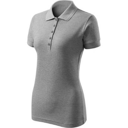 F10 Pique Polo Free Polokošile dámská tmavě šedý melír XL