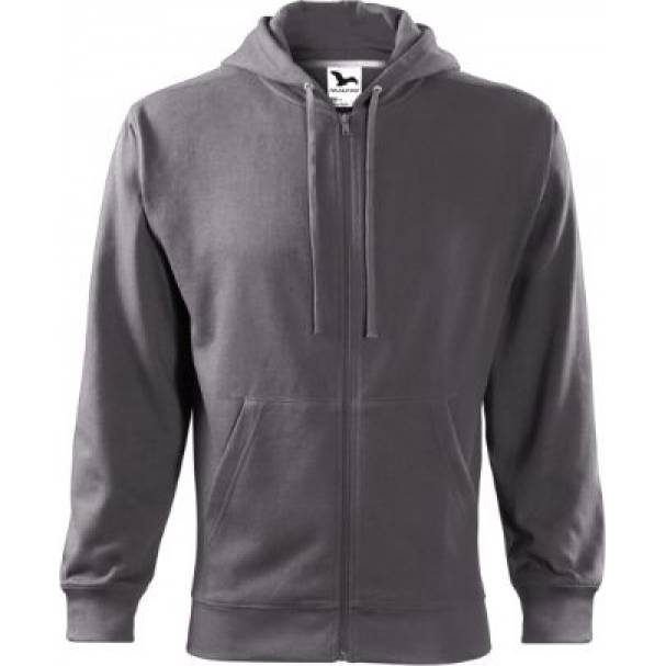 410 Trendy Zipper Mikina pánská ocelově šedá S