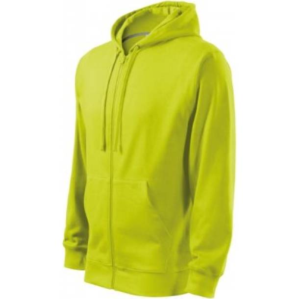 410 Trendy Zipper Mikina pánská limetková S